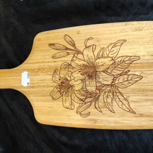 Planche présentation alimentaire en bambou