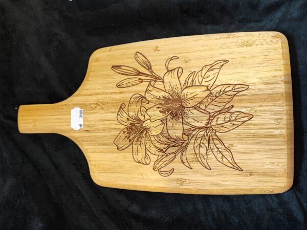 Planche présentation alimentaire en bambou